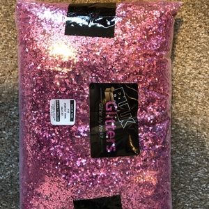 3 pounds of pink large flake glitter